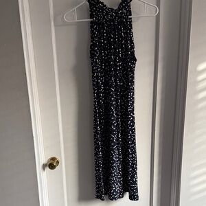 American Living Navy and White Polka Dot Dress